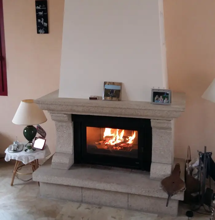 Installation d'un insert à bois